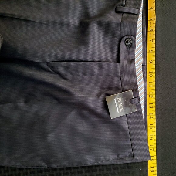 Saks Fifth Avenue, NWT, Navy Blue fine line pinstripe, 36 waist unhemmed - Picture 4 of 9